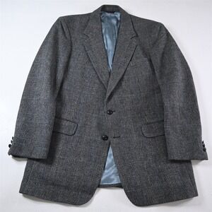 Hildreth & Herricks 44R Gray Nailshead Wool Tweed Mens Blazer Jacket Sport Coat